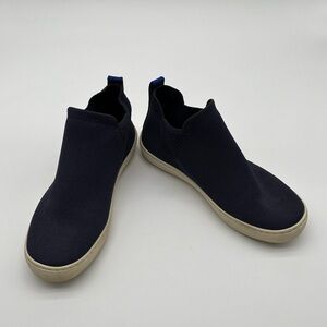 Rothy's The Chelsea Navy White Boots Women Size 7.5 BLEMISH